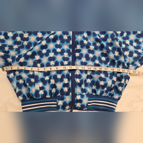 Free People Movement Blue Tie-Dye Cropped Bomber Jacket Size Small EUC - Picture 13 of 15